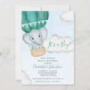 Search for teal elephant baby shower invitations Whimsical