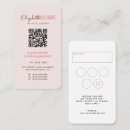 Search for nails and lashes business cards Blush pink