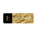 Search for black monogram return address labels Unique