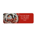 Search for snowman return address labels Cheerful