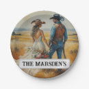 Search for western country wedding plates Cowgirl
