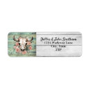 Search for bull skull return address labels Bohemian