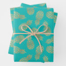 Search for turquoise and gold wrapping paper Tropical