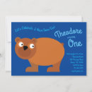 Search for brown bear birthday invitations Colourful