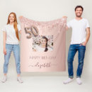Search for 50th birthday blankets Rose gold