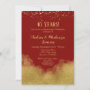 Search for ruby invitations 40th anniversary