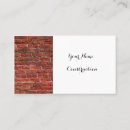 Search for brick business cards Construction