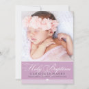 Search for lilac christening invitations Script
