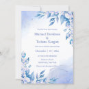 Search for blue winter wedding invitations Watercolor flowers