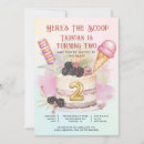 Search for ice cream 2nd birthday invitations Summer