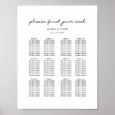 Search for simple wedding seating charts Calligraphy