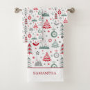 Search for christmas tree bath towels Red