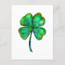 Search for four leaf clover postcards Luck