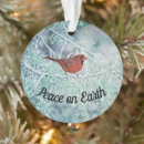 Search for red bird christmas tree decorations Peace