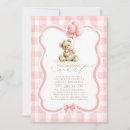 Search for pink gingham invitations Mother to be