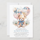 Search for teddy bear baby boy shower invitations Blue