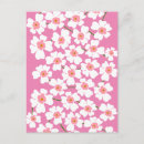 Search for white floral pattern postcards Pink