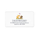 Search for cartoon animal return address labels Whimsical