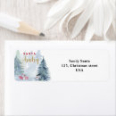 Search for snow return address labels Watercolor