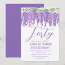 Search for wisteria birthday invitations Watercolor