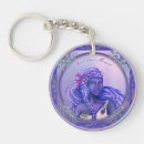 Search for mermaid round key rings Blue