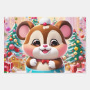 Search for characters wrapping paper Festive