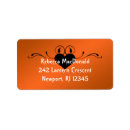 Search for orange black return address labels Halloween