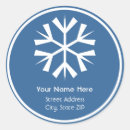 Search for snow address stickers Blue and white