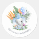 Search for elephant 1st birthday stickers Cute