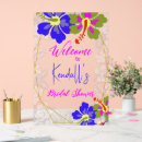 Search for tropical bridal shower welcome signs Hibiscus