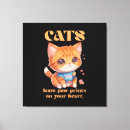 Search for black white animal canvas prints Kitty