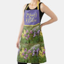Search for purple flower pattern aprons For her