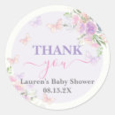 Search for purple butterfly thank you stickers Floral