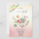 Search for bird birthday invitations Modern