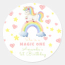 Search for magical unicorn stickers Unicorn first birthday