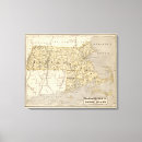 Search for map of massachusetts canvas prints Engraved