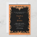 Search for orange and black wedding invitations Elegant