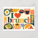 Search for breakfast postcards Illustration