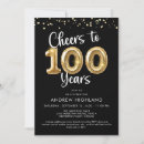 Search for cheers to 100 years invitations Modern