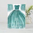 Search for teal quinceanera invitations Dress