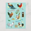 Search for rooster pattern postcards Poultry