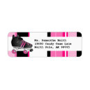 Search for roller skate return address labels Pink