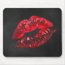 Search for red lips mousepads Black