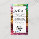 Search for jewelry care business cards Handmade
