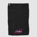 Search for hot pink golf towels Black and white