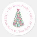 Search for purple tree return address labels Pink