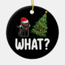 Search for black cat christmas tree decorations Santa