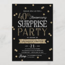 Search for surprise 40th anniversary invitations Glitter
