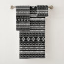 Search for black and white aztec bath towels Bohemian