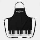 Search for piano teacher aprons Black and white